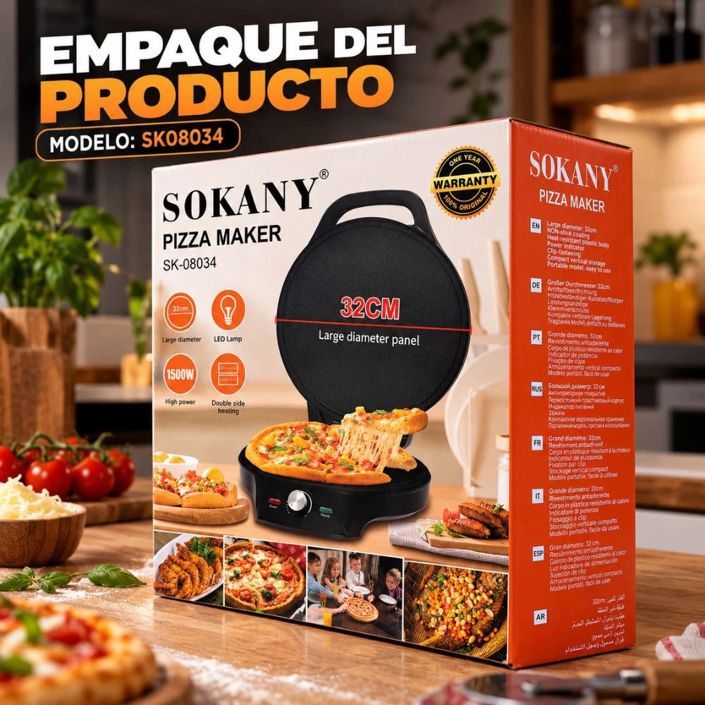 MÁQUINA PARA HACER PIZZA SOKANY  2