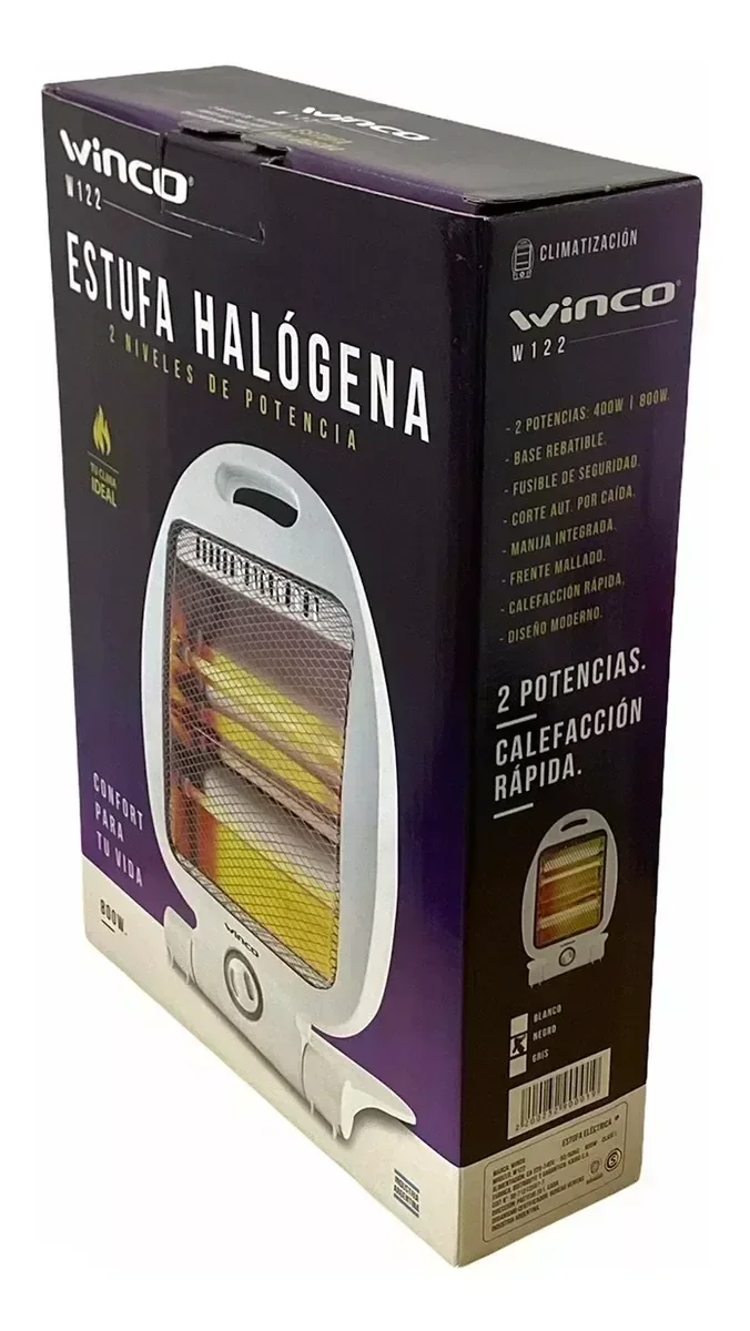 Estufa Halogena Winco W-122 2 Potencias 2
