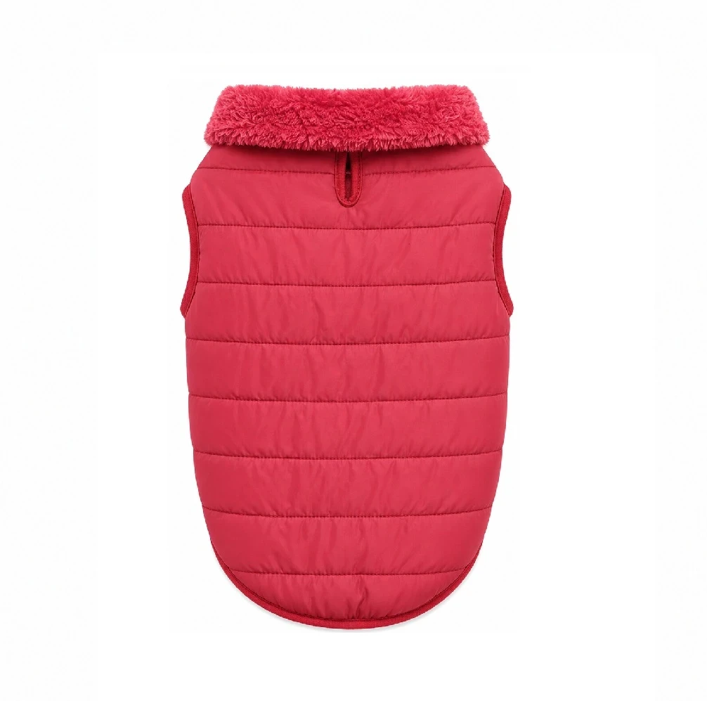 Chaleco impermeable con forro peluche ladrillo