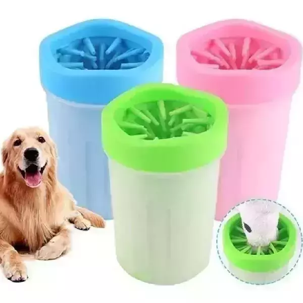 1 vaso limpia patas silicón portable 