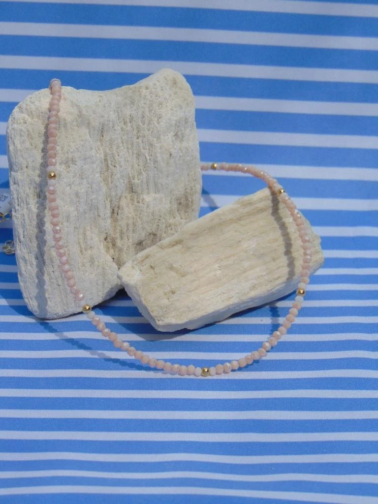 CHOKER ACERO DOR MURANO BEIGE 2