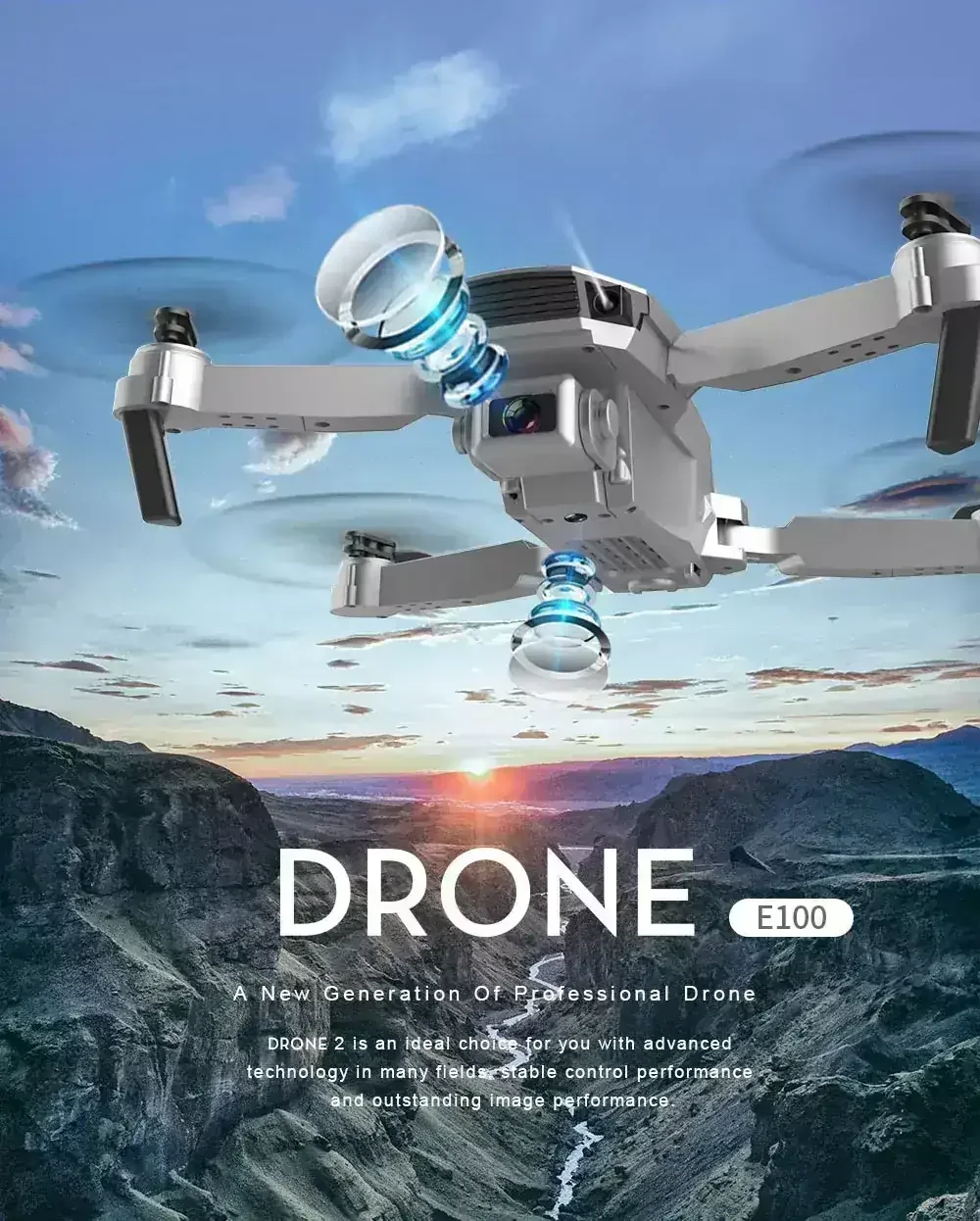 🎁 PEDIDOS: 69442828 (Tenemos al por mayor y unidad)  Distancia de Control Remoto: 100 Metros Resolución de cámara video 4k/Dual cámara Vuelo: 20 minutos   💥💥💥💥💥💥💥💥💥💥💥💥💥💥💥💥💥 E100 UAV HD 4K Drone, fotografía aérea doble cámara plegable RC Quadcopter, control remoto Quadcopter modelo plegable avión juguete para adultos. 👇👇👇👇👇👇👇👇👇👇👇👇👇👇👇👇👇 #Cámara #dual #4K HD y video en vivo: dron E100 para adultos y principiantes equipado con dos cámaras UHD 4K, la cámara frontal se puede ajustar 360°. Adecuado para selfie y grabación de video, y la cámara inferior puede disfrutar de una visión más amplia desde el cielo superior. Estas dos cámaras pueden cambiar libremente de grabar cada momento hermoso e inolvidable. Además, con la transmisión FPV, puedes ver los videos tomados por el dron en vivo en la aplicación de tu teléfono. Tome fotos y videos en cualquier momento y compartirlos rápidamente en las redes sociales. 【Fácil de usar】-- El dron de cámara tiene 3 velocidades ajustables que permite a los principiantes dominar rápidamente la función, y también permite a los jugadores avanzados disfrutar de la diversión del cambio. En modo de baja velocidad, hay funciones automáticas de evitación de obstáculos en los lados frontal, izquierdo y derecho. El radar UAV evitará obstáculos cuando los identifiquen (solo disponible en el modo de baja velocidad). Inicio/aterrizaje con una tecla, modo sin cabeza, retención de altitud, foto o video de gesto de mano. La mejor opción con suficiente diversión para principiantes. Multifuncional y más divertido de volar: nuestro dron con cámara puede realizar vueltas y rollos de 360°, hace que la mosca sea más atractiva. Puedes definir una ruta de vuelo exacta en el mapa de la aplicación, el dron volará siguiendo el camino, te ofrece maravillosas experiencias de vuelo. Muestra el gesto "V" o "palma" para permitir que el dron de la cámara reconozca y tome fotos o video. Y comparte con amigos o familiares en las redes sociales. Diseño seguro y largo tiempo de vuelo: el quadcopter RC tiene protectores de hélice para garantizar un vuelo seguro para ti. Material ABS de alta calidad y función de parada de emergencia para liberar tus preocupaciones de golpes o caídas. El cable de carga mejorado utiliza chips importados para protección contra sobretensión para evitar accidentes causados por una carga incorrecta. Inlcuye 1 batería para hasta 20 minutos de tiempo de vuelo ultra largo. Cuando tiene batería baja, las luces del dron continúan parpadeando, puedes operarlo de vuelta a evitar pérdidas. Regalo ideal y funda de transporte: nuestro mini dron es un diseño plegable que hace que este dron cuadricóptero sea pequeño, puedes llevarlo a cualquier lugar que quieras. Y viene con una práctica funda de transporte que puede sacar fácilmente para divertirse con tu familia cuando sales. Es el regalo ideal para cumpleaños, Navidad, Día del Padre u otro día. El diseño considerado con funda de transporte que será amado por niños, hombres, mujeres, adolescentes, niños, marido y novio.   💥💥💥💥💥💥💥💥💥💥💥💥💥💥💥💥💥💥 Color: Negro Resolución de la captura de video: 4 k hd Nivel de habilidad: Beginner Peso del artículo: 120 Gramos Capacidad: 1800 Miliamperios Hora  Características avanzadas:   versión mejorada para evitar obstáculos en los cuatro lados Batería del control remoto: batería AA * 3 (traiga la suya propia) Modo de operación: control remoto / APLICACIÓN Frecuencia de control : 2,4 GHz Tamaño del cuerpo: (expandido sin anillo protector) 24*28*7CM (Plegable) 13,5*8*7 CM Tamaño del embalaje: 17*22*7 CM Método de carga: interfaz USB Universal Capacidad de la batería: batería modular de 3,7 V 1800 mAh Tiempo de vuelo: unos 15-20 minutos Tiempo de carga: 60 minutos Distancia del control remoto:100 metros Modo de cámara: FPV Lente: Cámara incorporada Resolución de video: cámara única 4K/cámara dual 4K Equipo de velocidad: lento/medio/rápido  Lista con cámara:  Aeronaves*1  Transmisor de control remoto * 1  Batería de cuerpo * 1  Aspas de ventilador de repuesto * 4  Cable USB * 1  Destornillador * 1  manual*1 2
