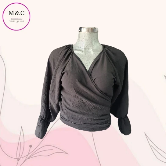 Blusa Talla G cruzada manga larga 3