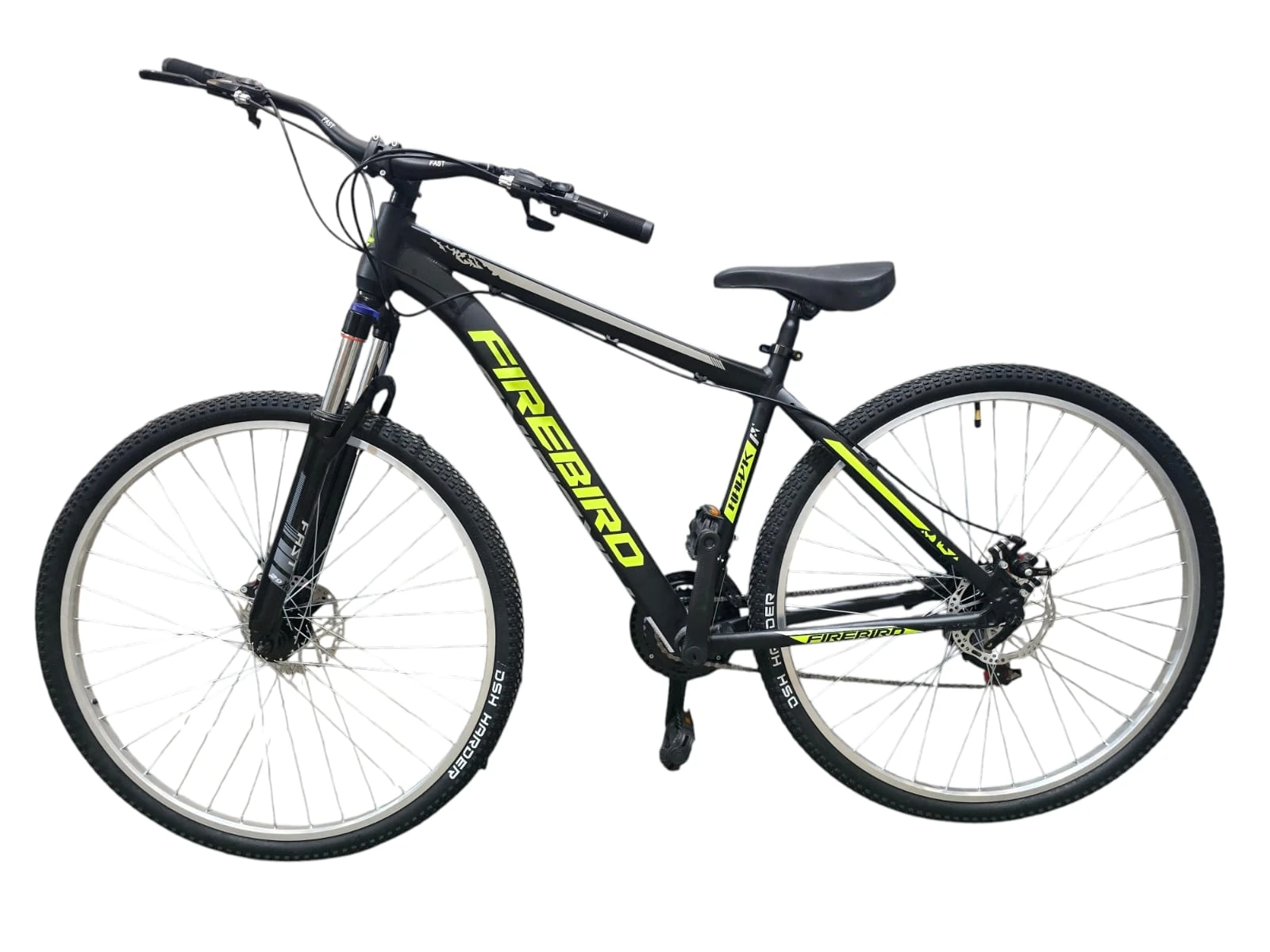 BICICLETA FIREBIRD NEGRO/FLUOR ROD 29 TALLE 20 L 21 CAMBIOS CUADRO ALUMINIO HAWK
