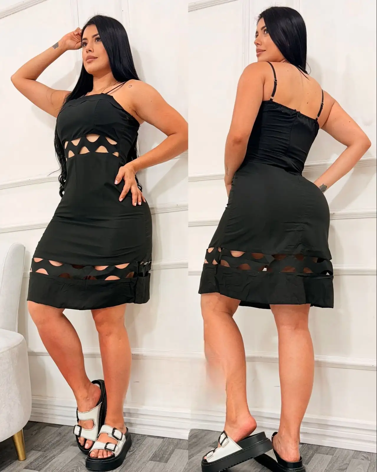 🤩❤️Hermoso Vestido Ref  Corte lacer 🎉👗 