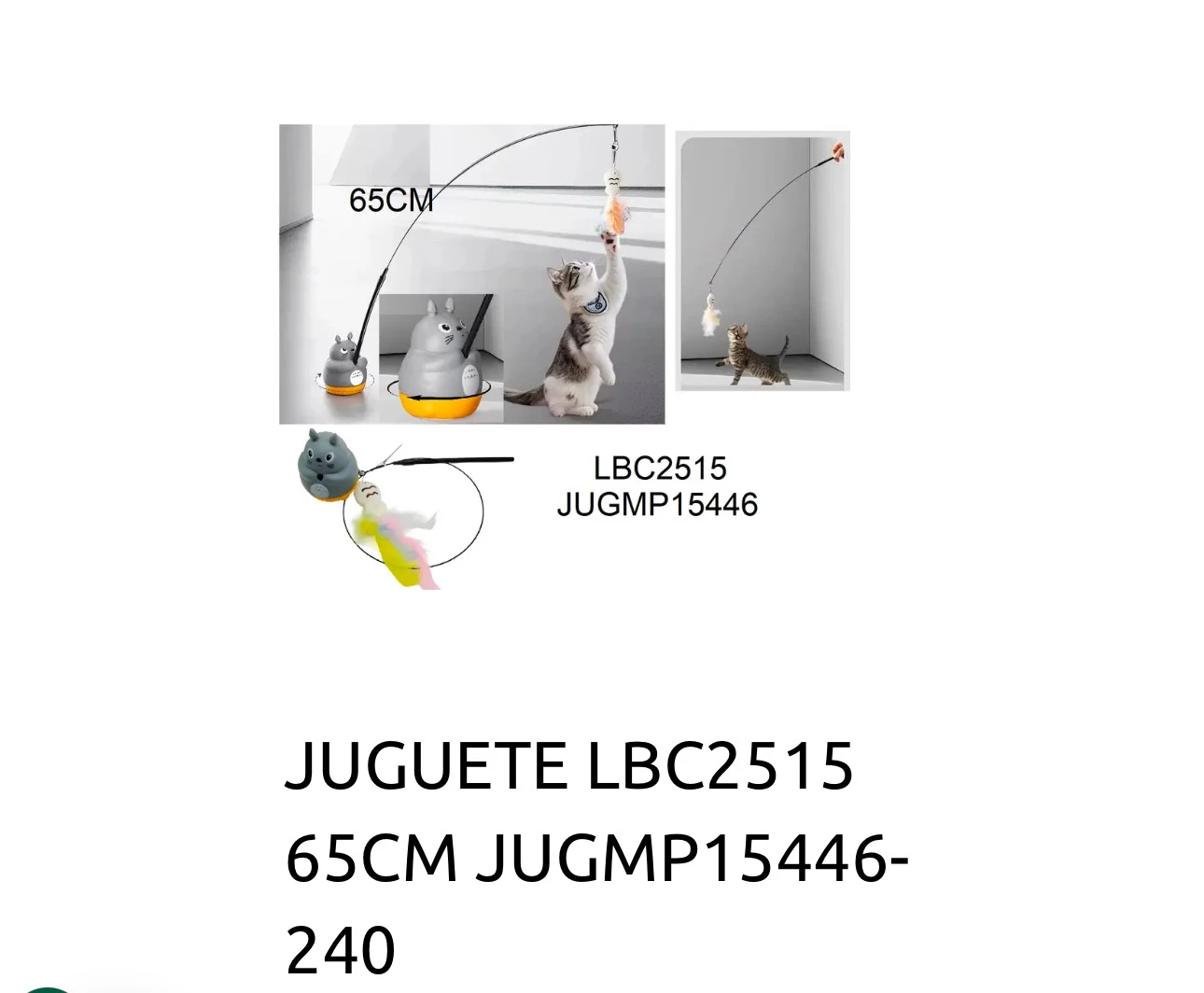 Juguete cañita para gato 