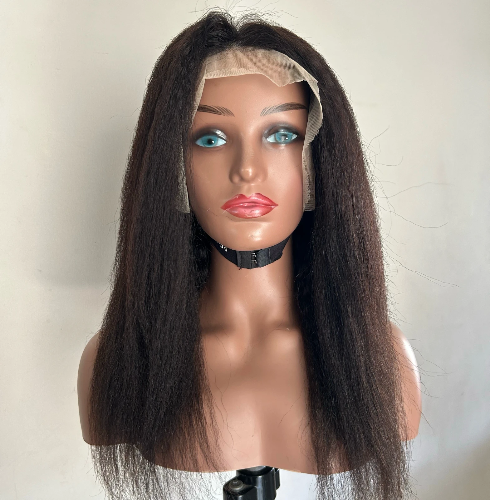 Peluca cabello yaki 18” 150% densidad  2