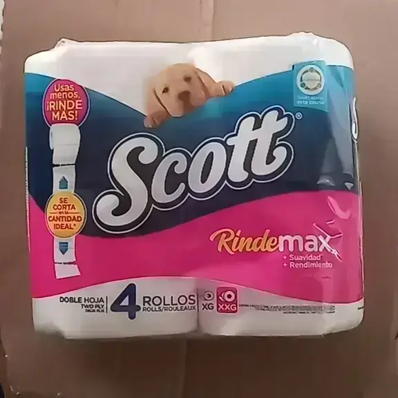 Papel Higiénico Scott rindemax de 4 rollos 