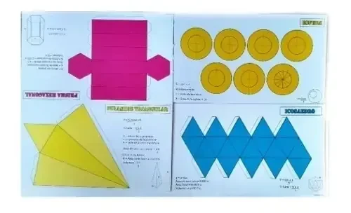 Albun de cuerpos geometricos fluorescente  2