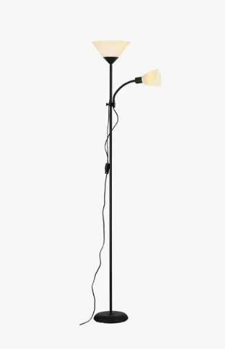 Lampara De Pie Doble Luz Lectura Y Ambiente Flexible