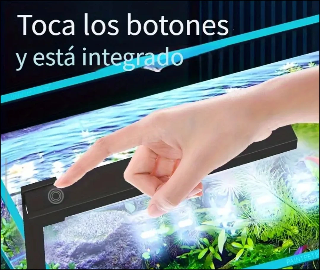 Lámpara LED para acuario con interruptor táctil y ventosas  2