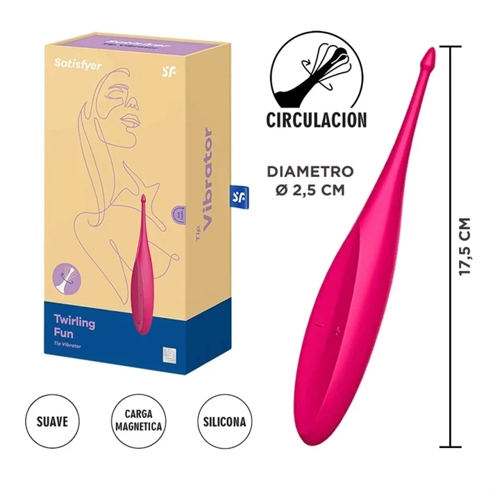 Twirling Fun estimulador vaginal con carga USB