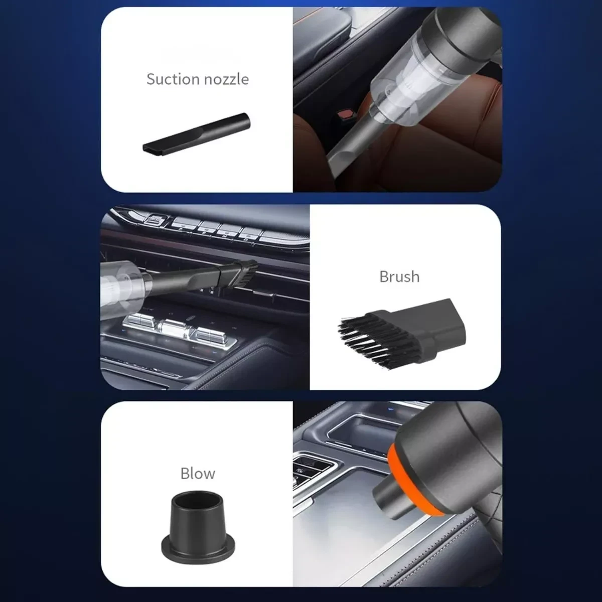 Aspiradora Inalámbrica Portátil Auto Hogar Usb Recargable 4