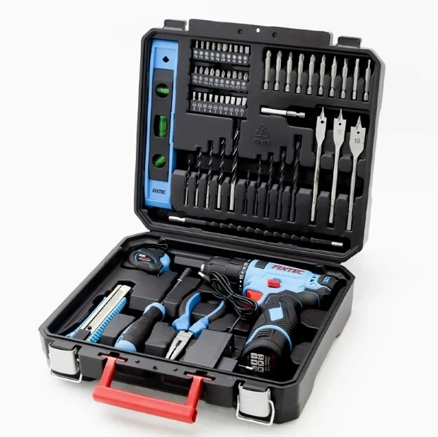 Kit Taladro Atornillador Inalámbrico 12V + 60 Pzs en Maleta 𝙁𝙄𝙓𝙏𝙀𝘾