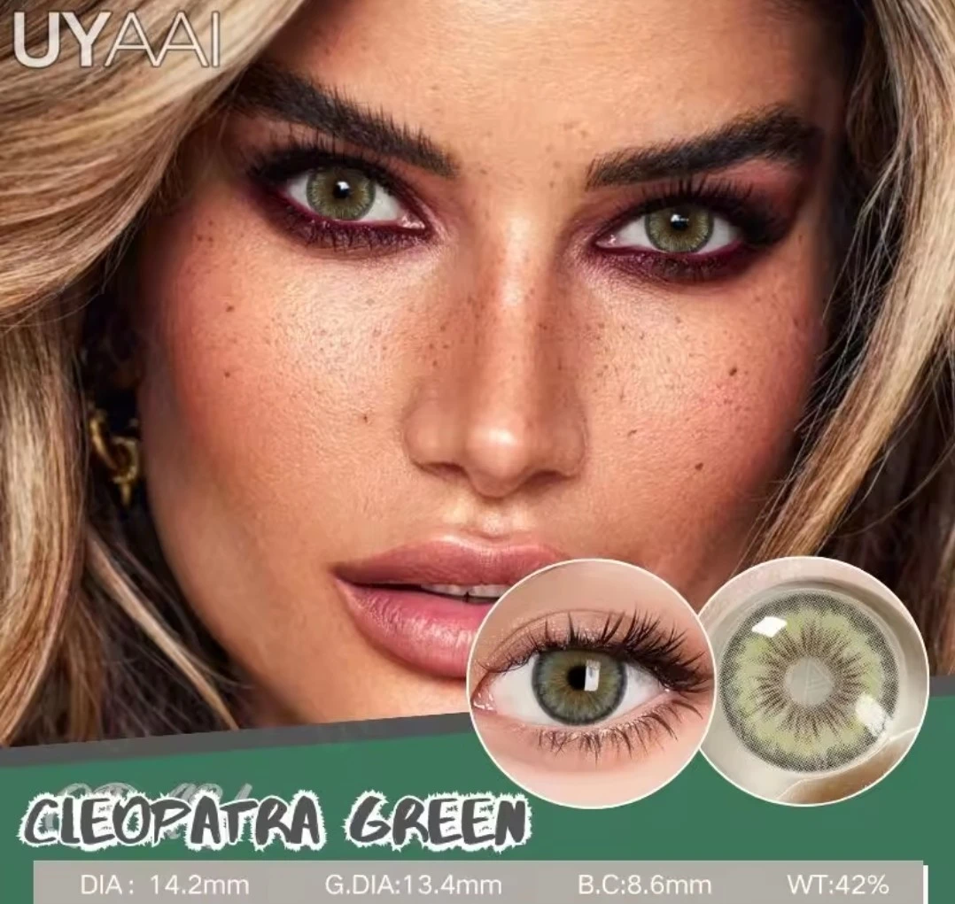 Lentes de contacto - Referencia: CLEOPATRA GREEN - PUPILA REDUCIDA  9