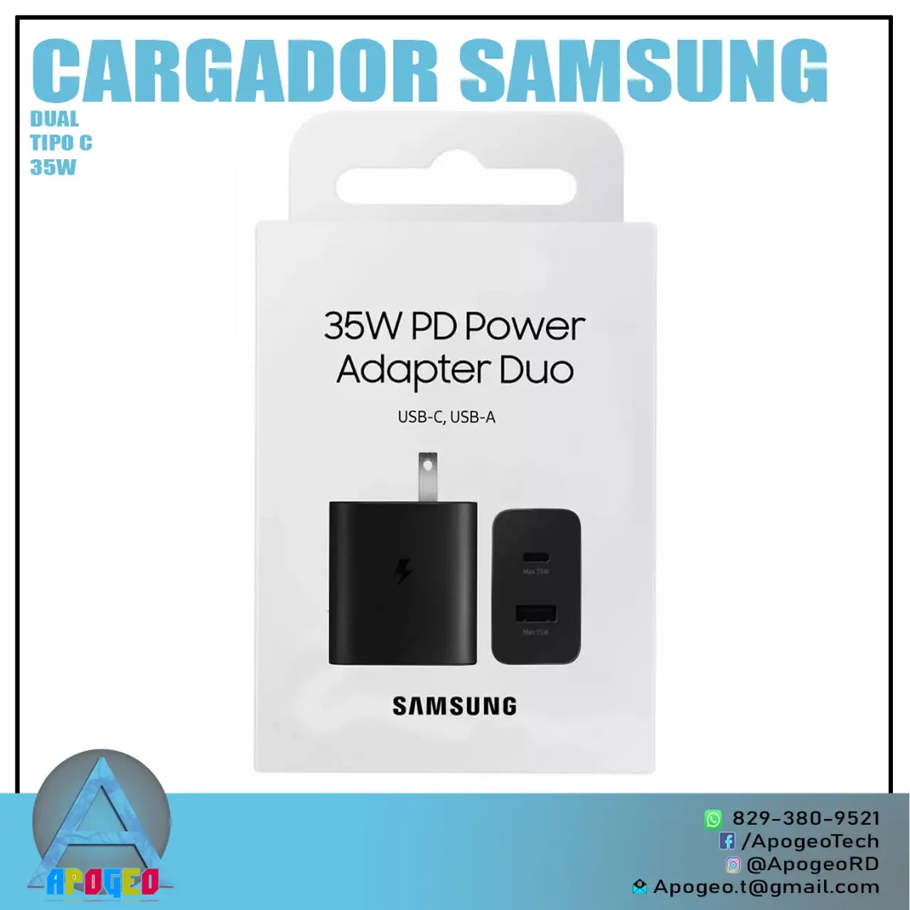 Cargador Dual Samsung Tipo C