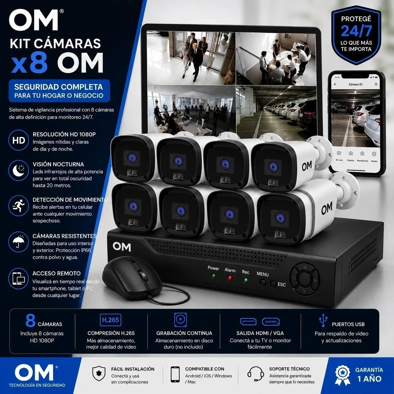 KIT CAMARAS OM X8 