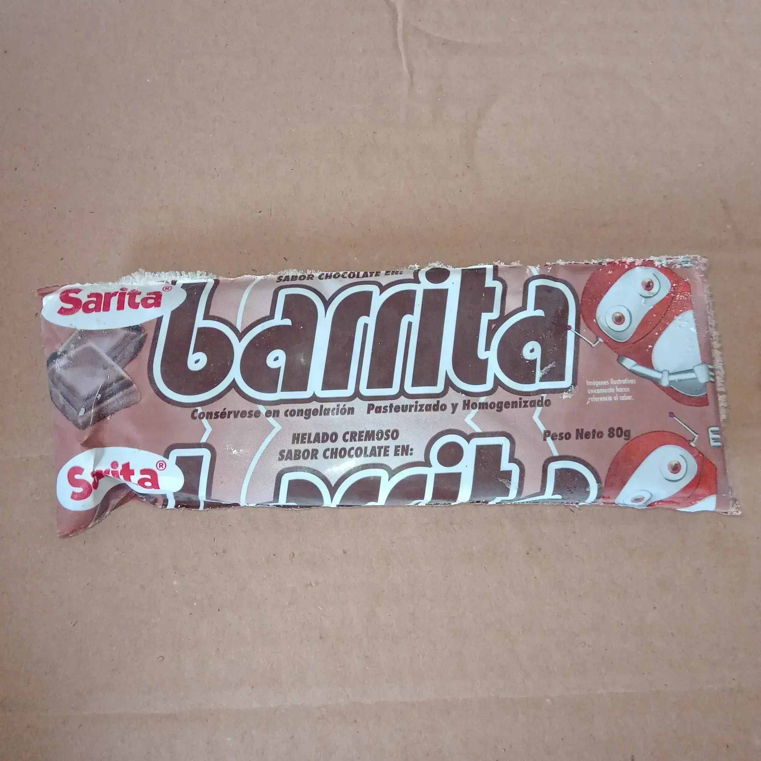 Helado barrita cremoso sabor chocolate 80 g 