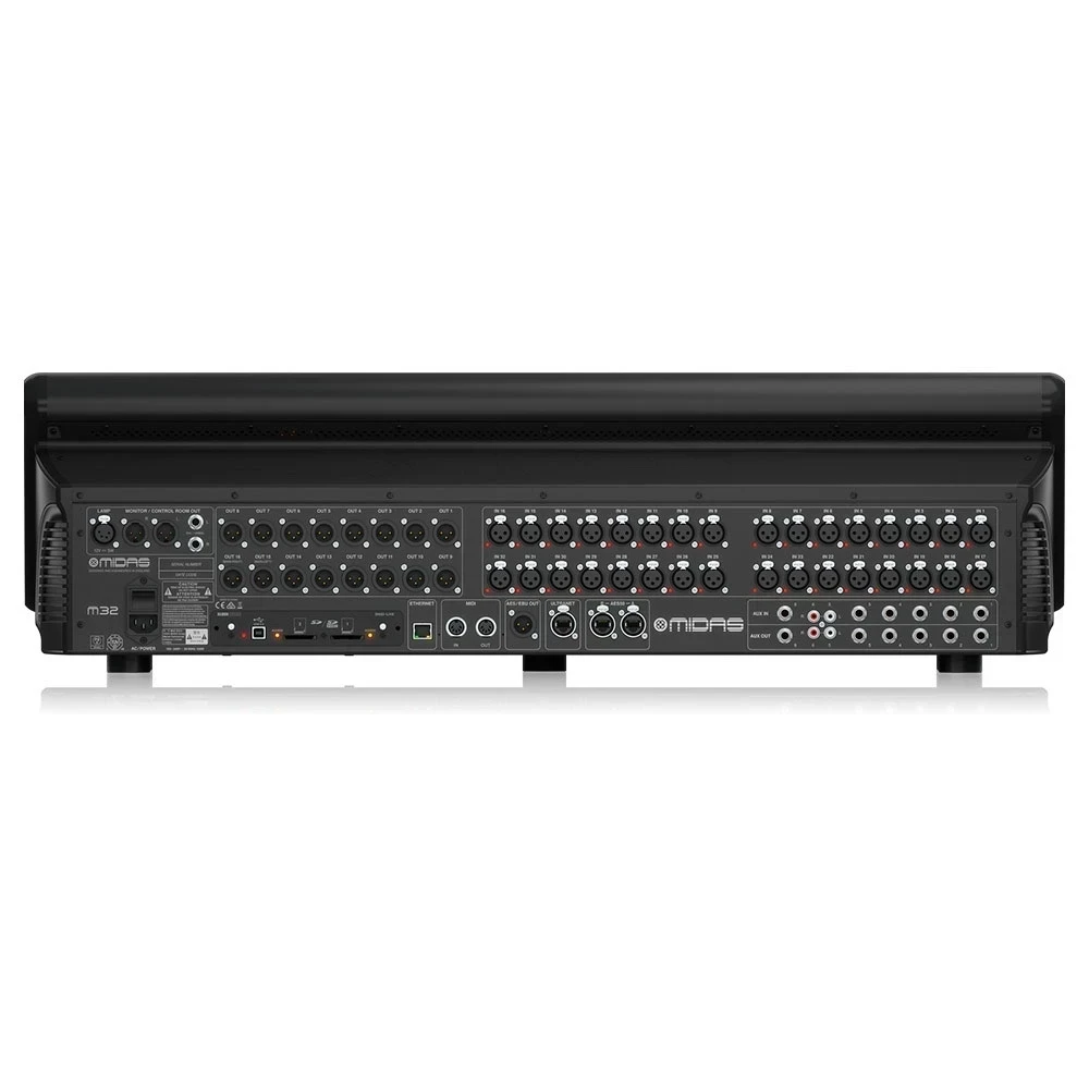 CONSOLA DIGITAL DE MEZCLA M32 LIVE    ...   ENVIOS A TODA BOLIVIA Consola digital para vivo y estudio con 40 canales de entrada, 32 preamplificadores de micrófono Midas PRO y 25 buses de mezcla y grabación multipista en vivo. La mesa de mezclas digital M32 trae la innovación de vanguardia de Midas. Cargado con 32 preamplificadores Midas premium, 25 buses de mezcla DSP alineados en el tiempo y con coherencia de fase, procesamiento y enrutamiento DSP brillantes y opciones de expansión masiva, el M32 es una base ideal para cualquier ocasión de alta exigencia. 2