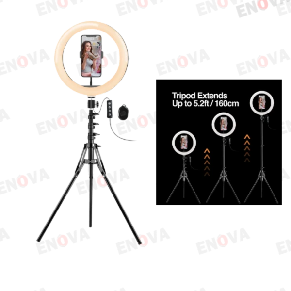 Lámpara LED 10" con trípode y control remoto BT