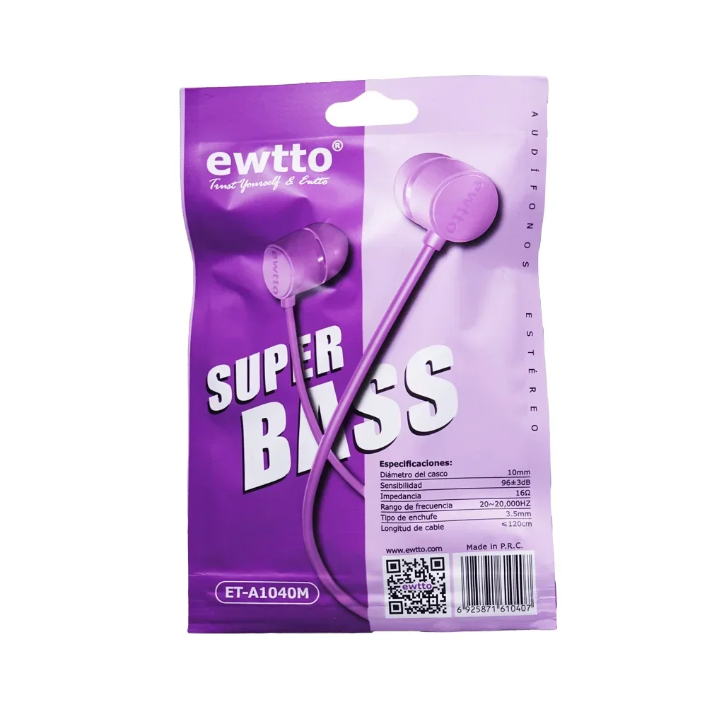 Audífono manos libre Ewtto Super Bass 2