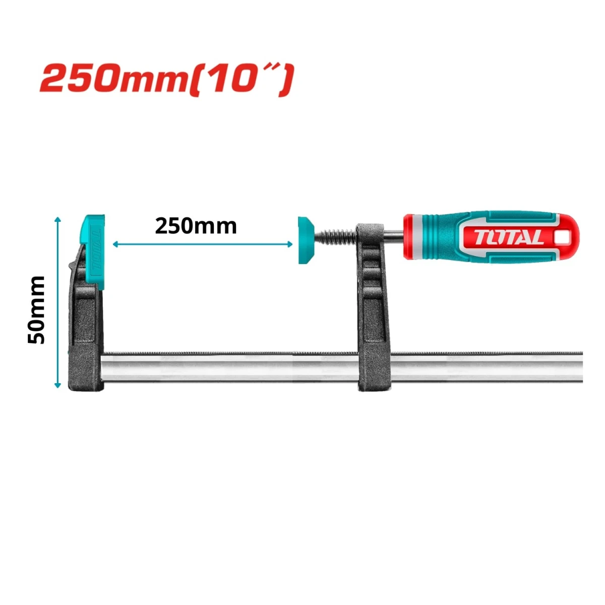 Prensa sargento tipo f 50x250mm 170kg