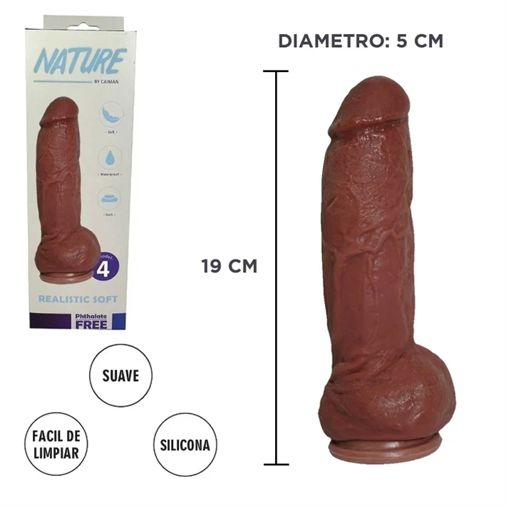 Dildo Cyberskin Cyberskin con ventosa N°4