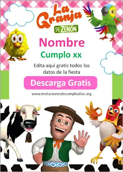 Invitación en video y estatica de la Granja de Zenón