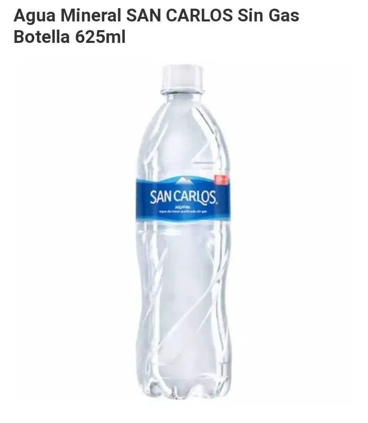 Agua san carlos  de 625ml