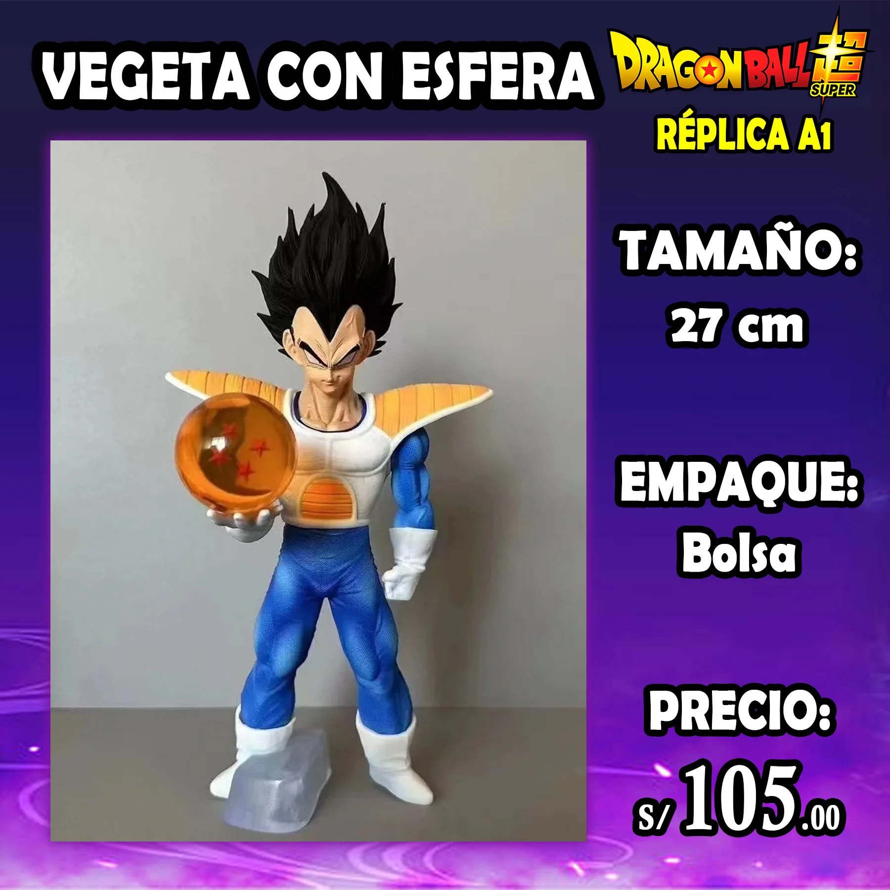 Vegeta con Esfera (RÉPLICA)