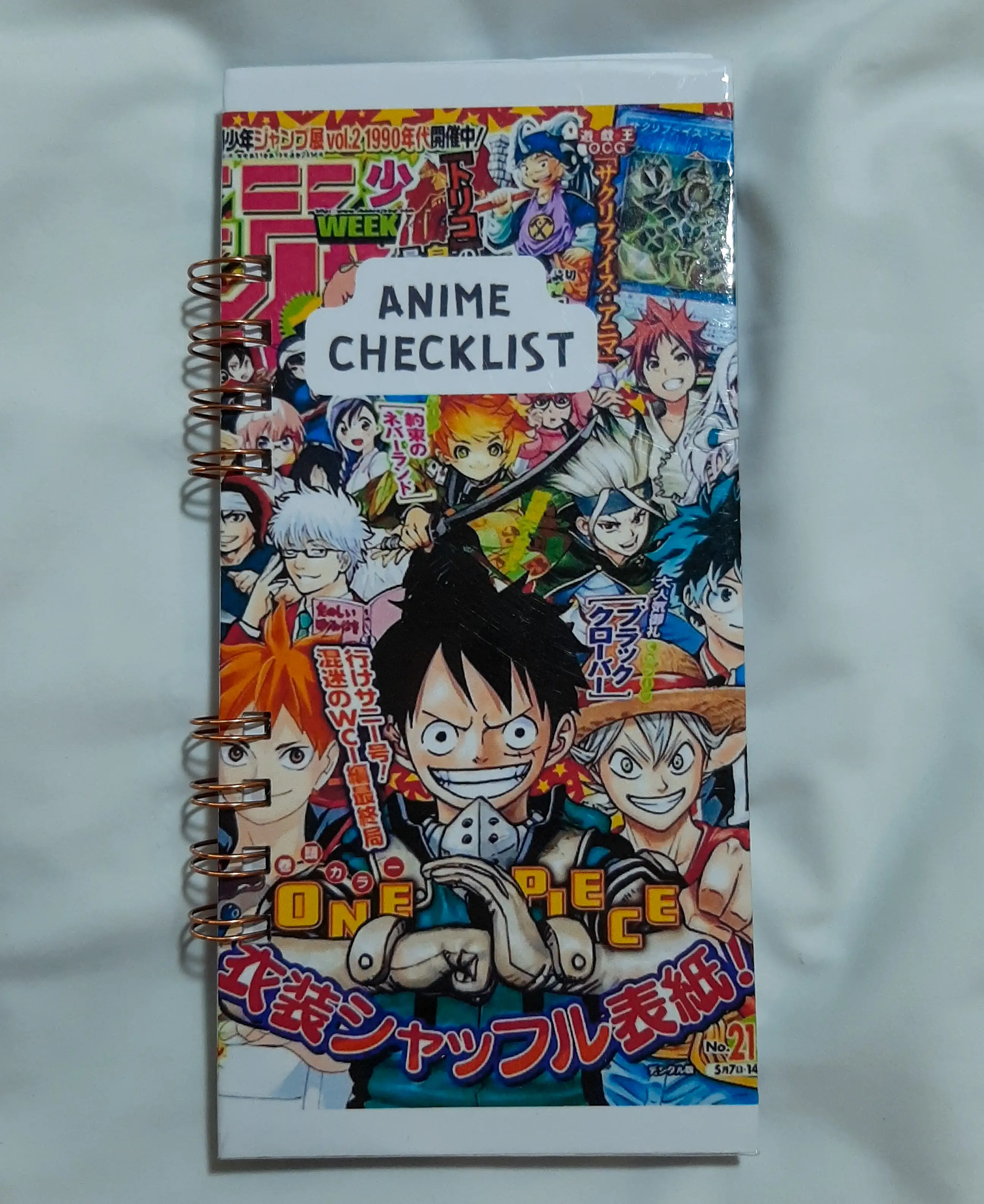 Libreta de Notas Anime checklist (shonen version)