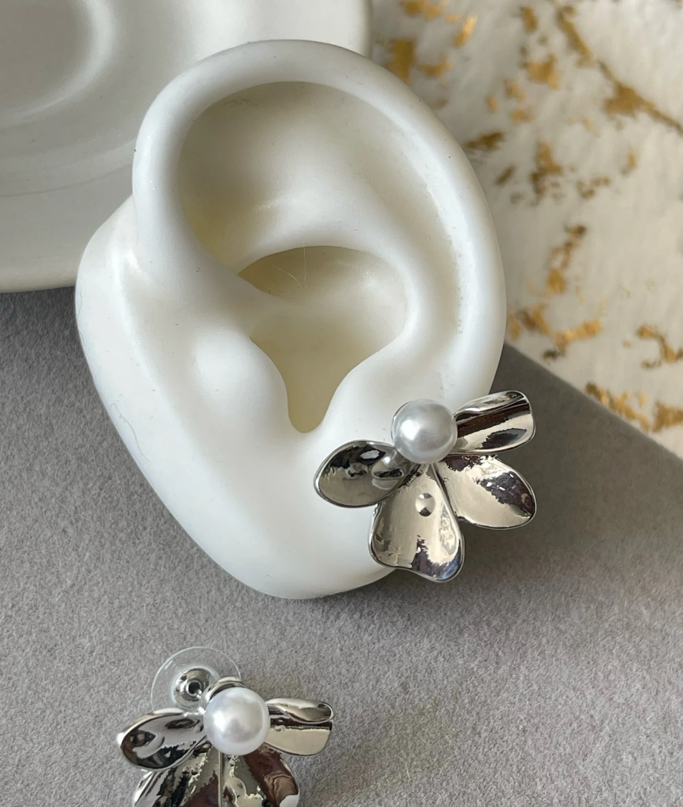 Topos flor silver