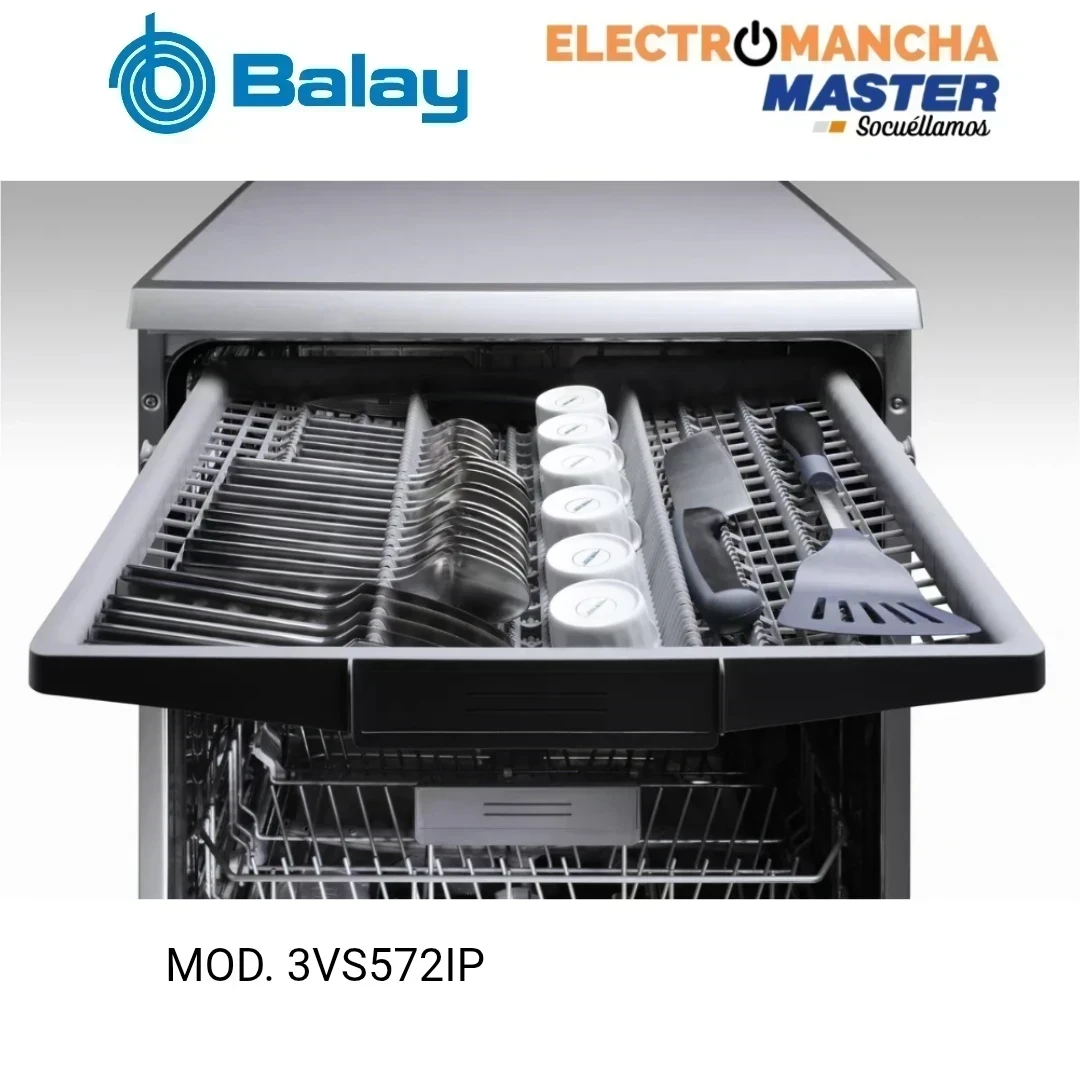 LAVAVAJILLAS BALAY 3VS572IP 3 BANDEJA E INOX 4