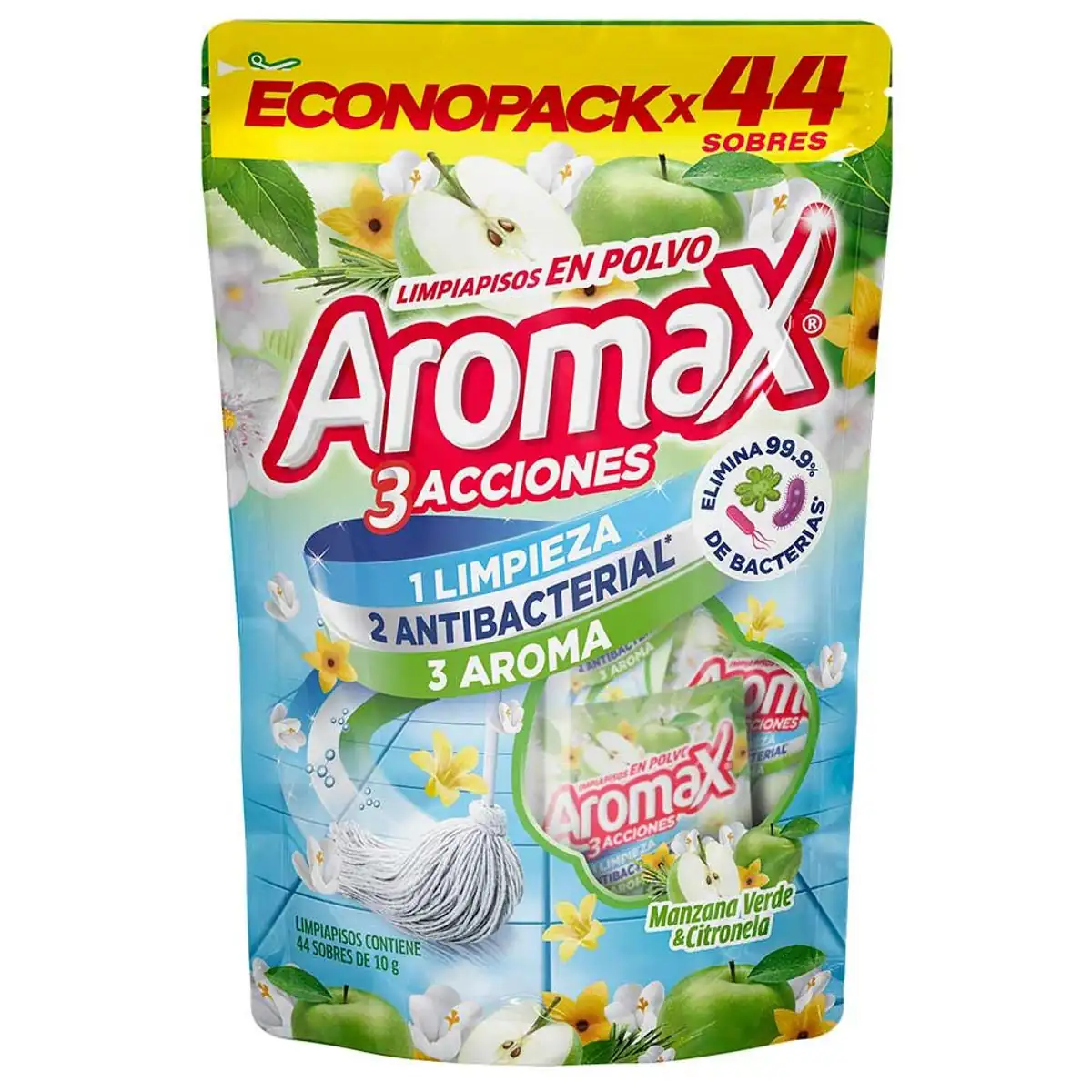 Limpiapisos Aromax Manzana Duo x 44 Sobres 