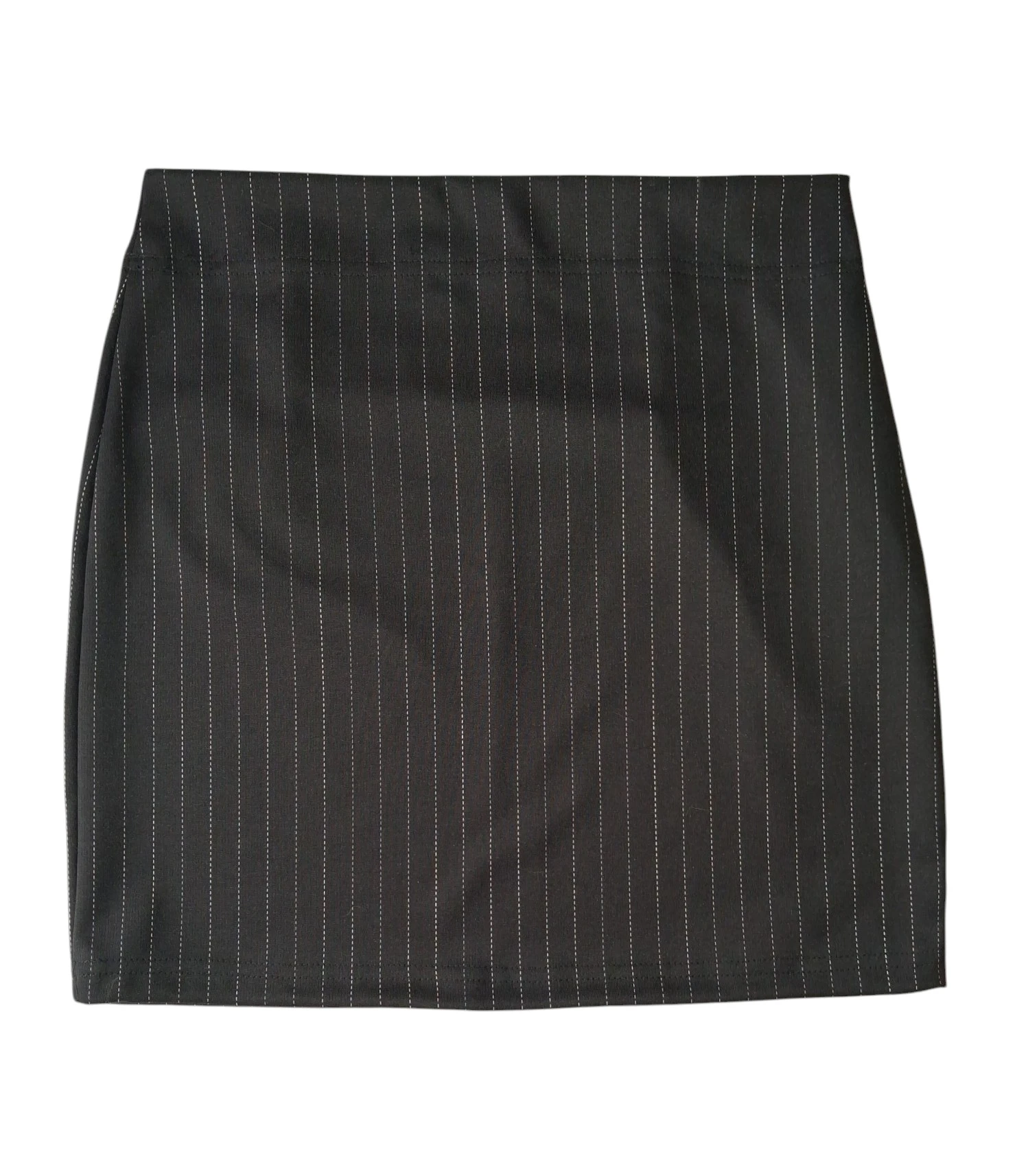Falda negra licrada con naranja 