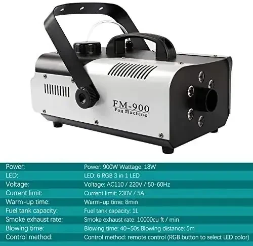 💥MAQUINA DE HUMO 900W REMOTO C/LED  PEDIDOS: 69442828 PEDIDOS POR MAYOR : 69482978 Descripción *900W *6 LED 3W RGB *Salida : 5000 pies x min *CARGA: 1 L *REMOTO INALAMBRICO *U DE AGARRE *DIMENSIONES:350*200*200 MM *PESO: 3.1 KG 2