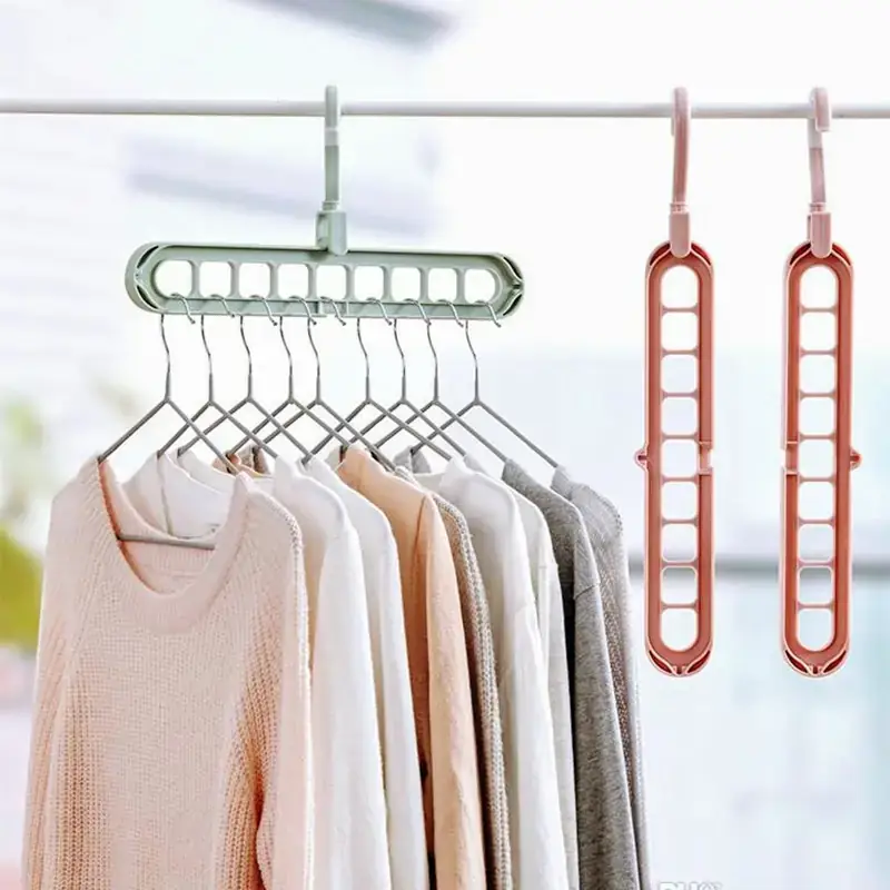 Percha Organizadora 9 Espacios Rebatible Ropa Placard Mágica M