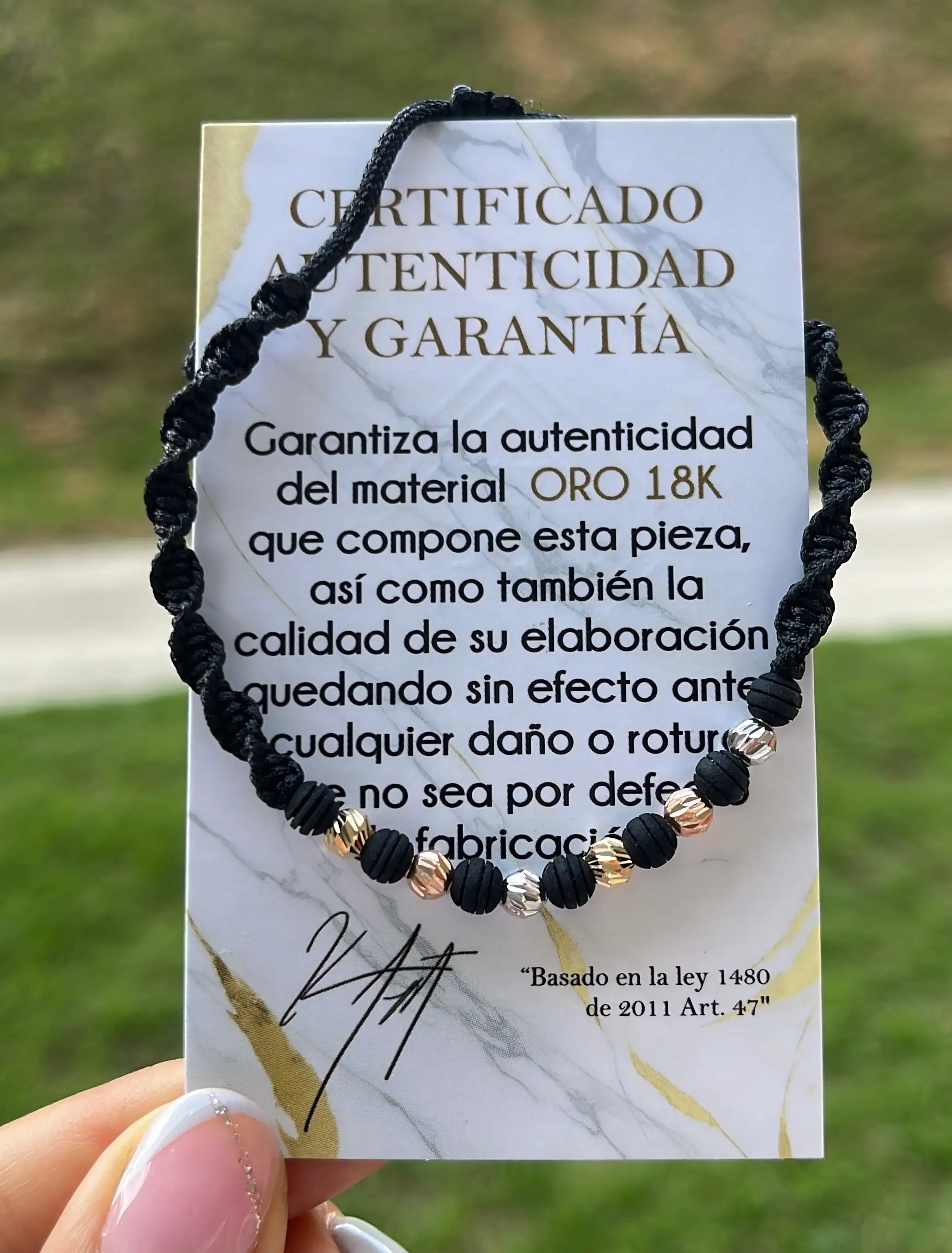 Pulsera en balines 3 oros
