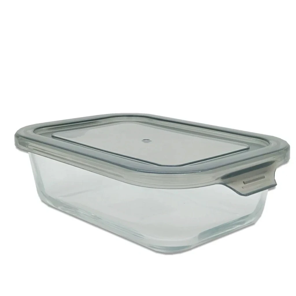 CONTENEDOR RECTANGULAR DE VIDRIO 640ML