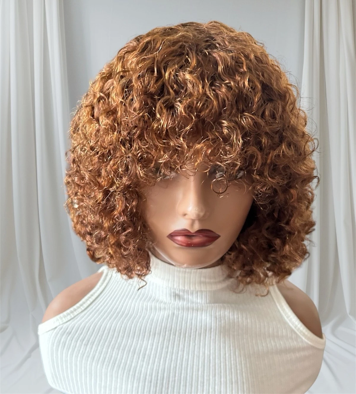Peluca de cabello humano 12 pulgadas 3