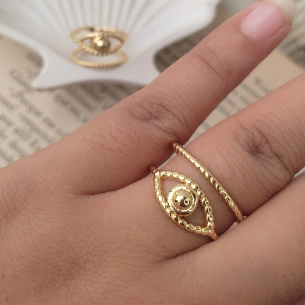 Anillo ajustable Ojo turco