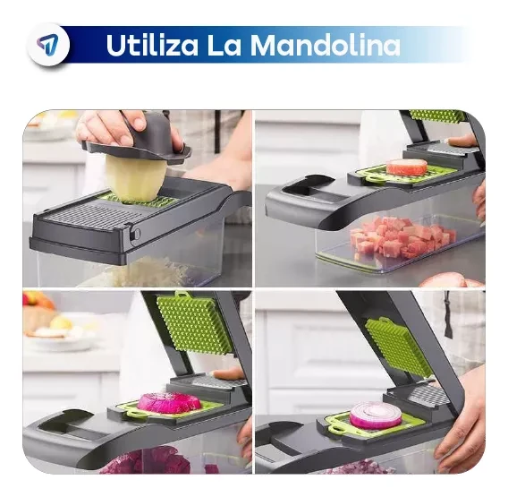 Mandolina Multifunción Fácil Limpieza Picador Verduras Waggs 4