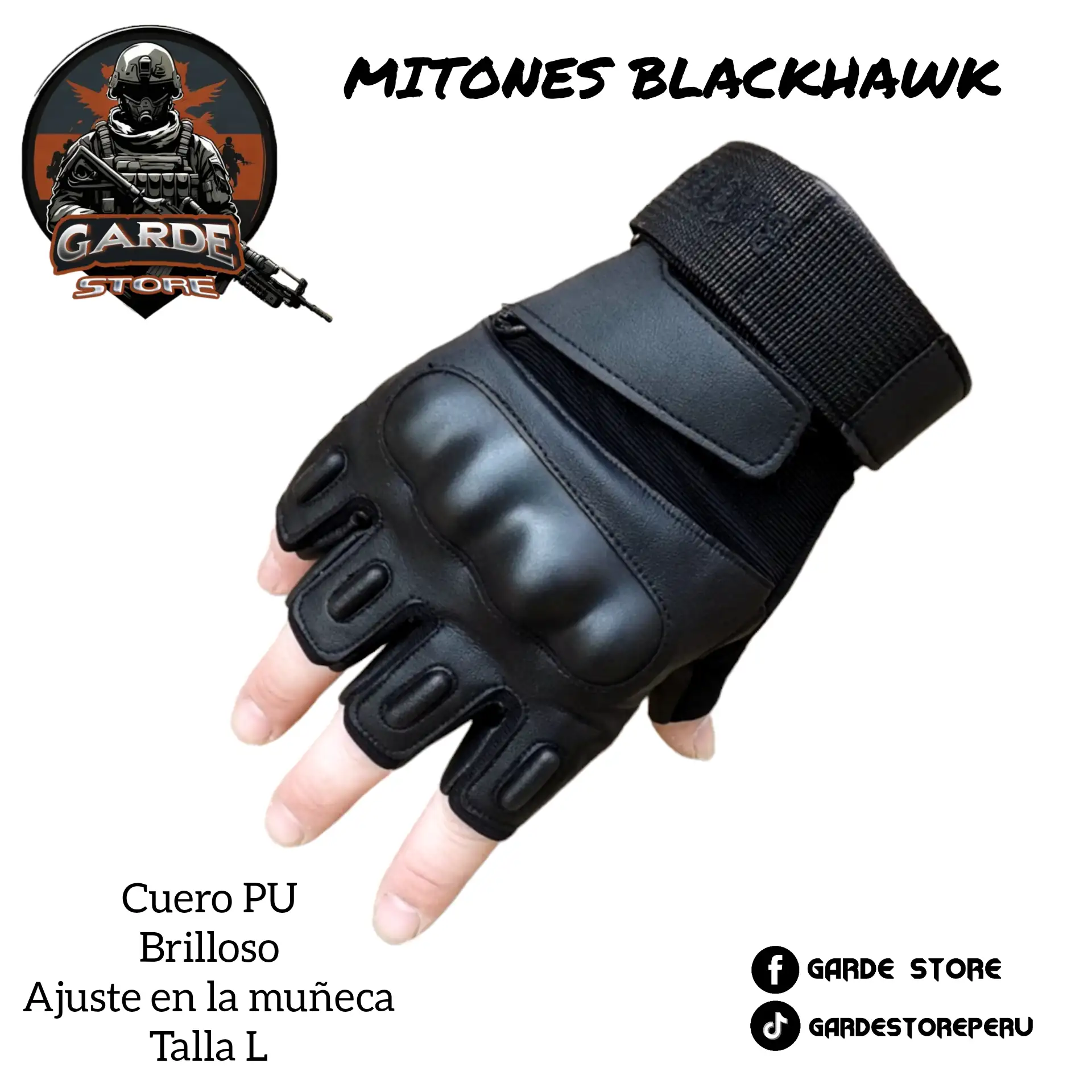 Mitones BLACKHAWK cuero PU 3