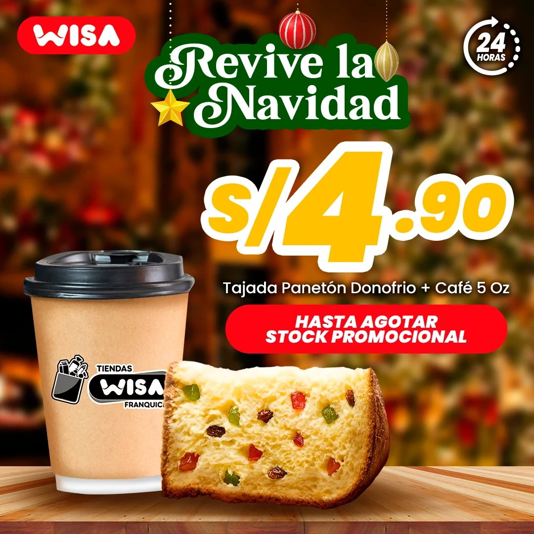 HASTA AGOTAR STOCK Panetón  + Café Wisa