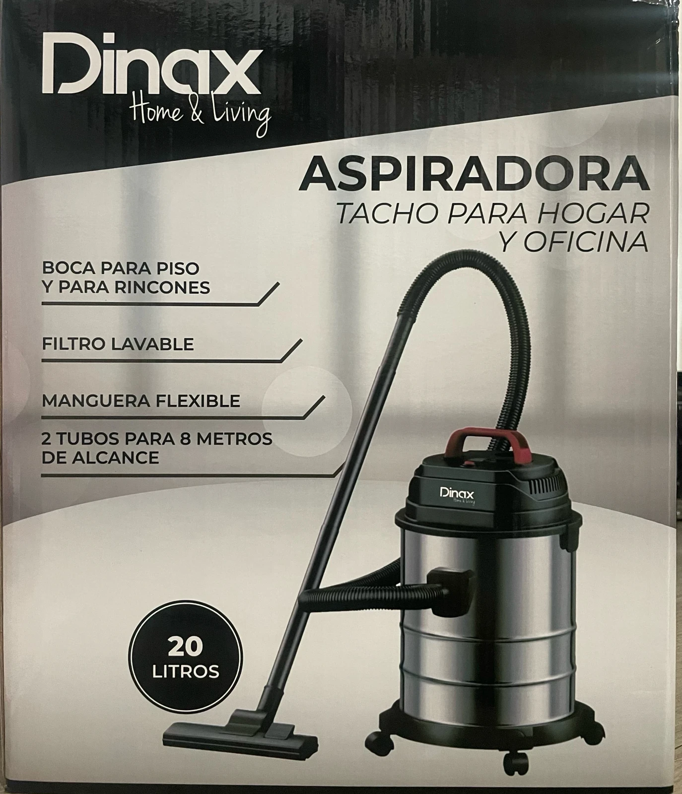 ASPIRADORA TACHO DINAX 20L PARA HOGAR