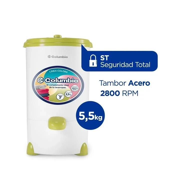 SECARROPAS CENTRÍFUGO COLUMBIA 5,5KG