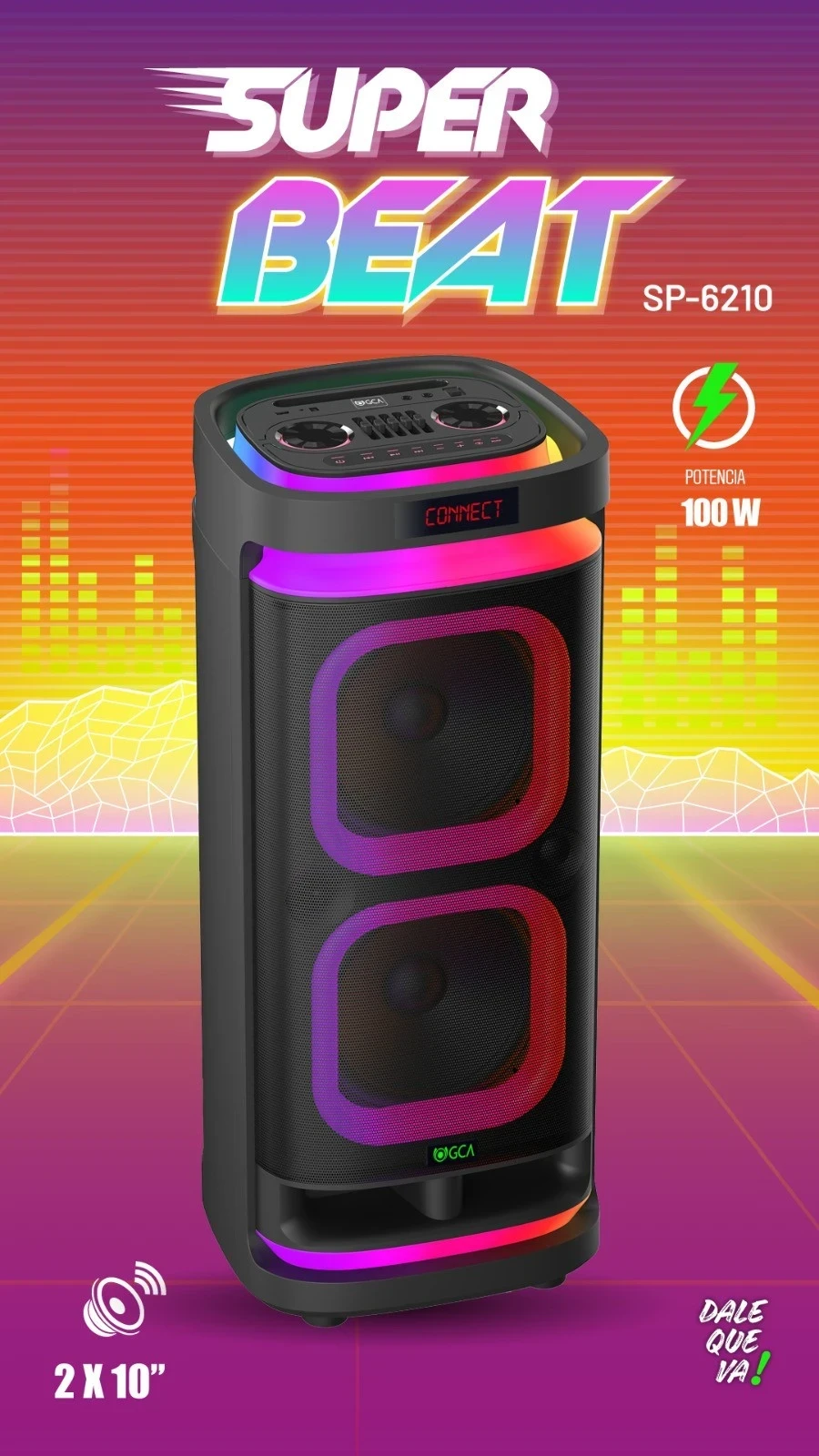 PARLANTE GCA SUPER BEAT 10" X2