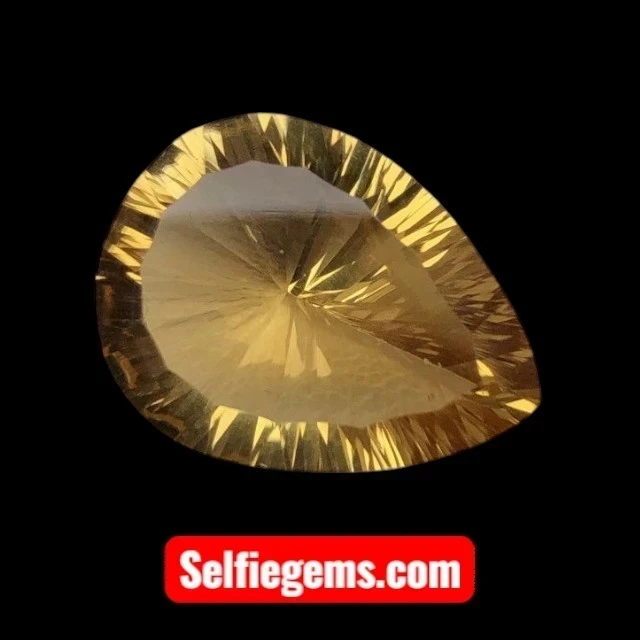 Citrino premium gota facetado de 10.65 quilates 2