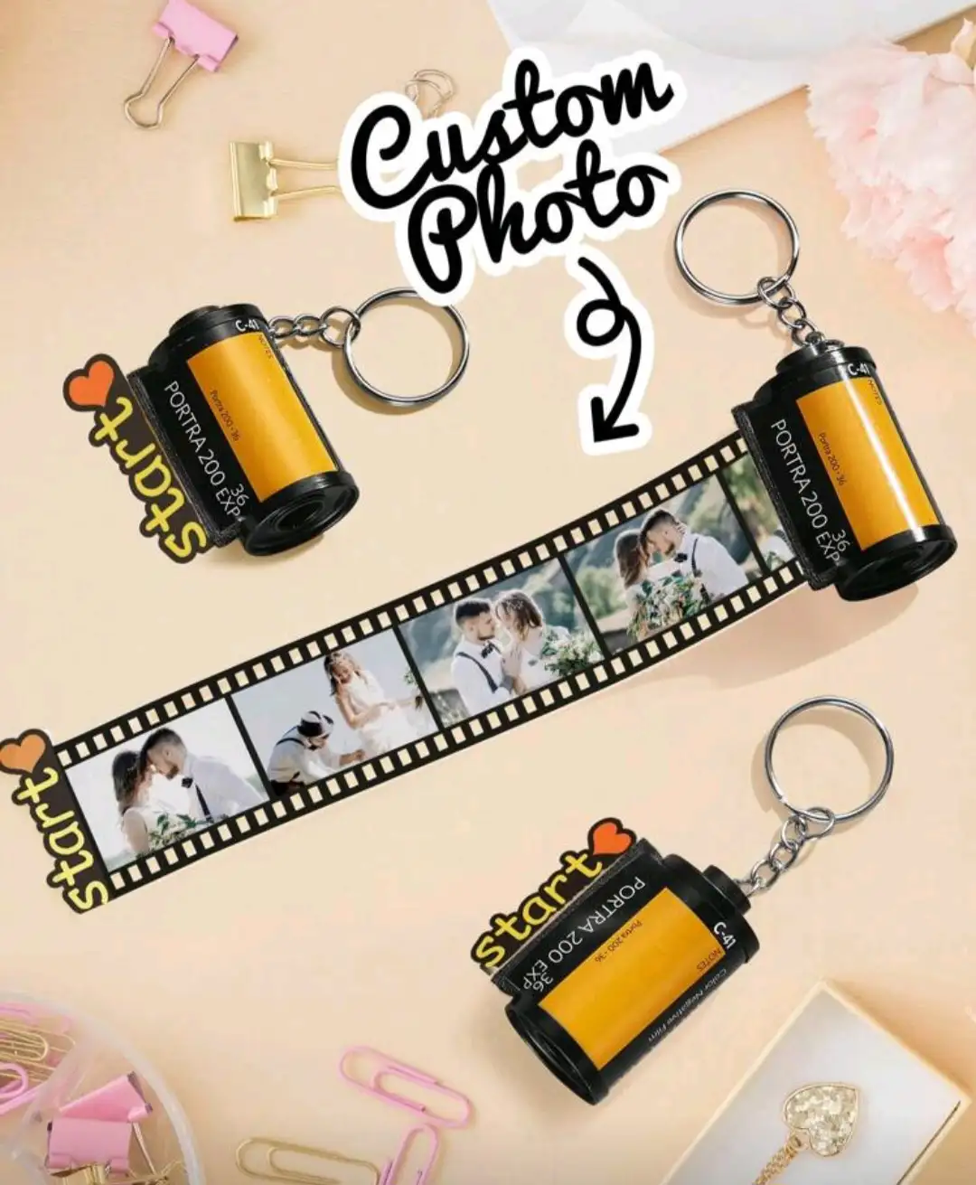 1 pieza Llavero personalizado de película para parejas con foto y texto. Llavero personalizado de pareja con película fotográfica. Llavero personalizado de película fotográfica. Llavero personalizado con imagen. Llavero de rollo de película de la cámara personalizado. Regalo de llavero de rollo de película de la cámara para novio, novia, recuerdo, cumpleaños, pareja, aniversario, Día de San Valentín, regalo para ella, él, mamá, papá, esposa, esposo, amigo