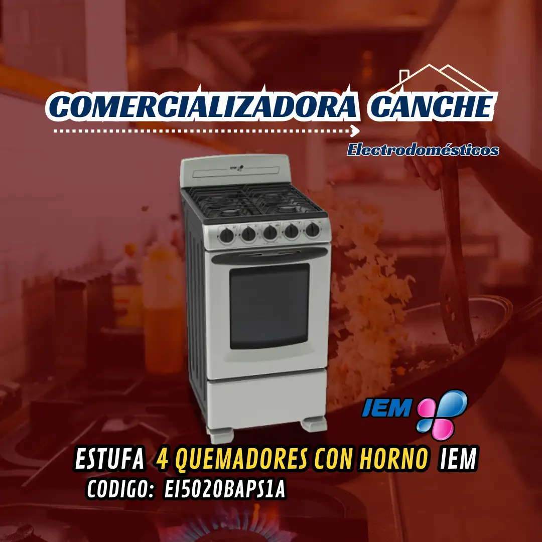ESTUFA IEM 4 QUEMADORES CON HORNO
